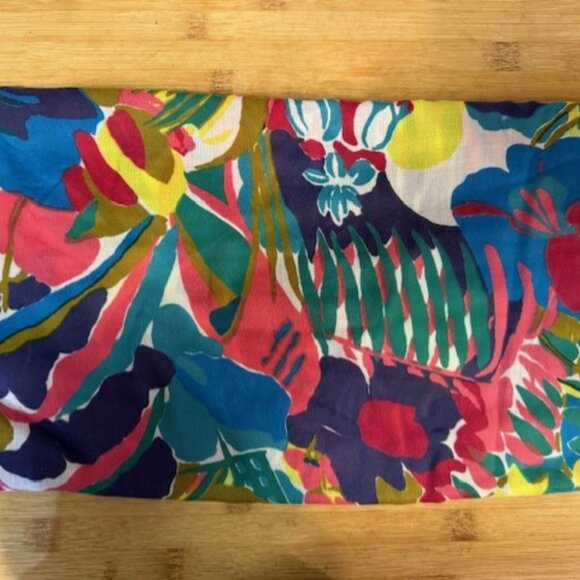 JCrew Tropical Floral tassel scarf / shawl - Picture 4 of 16